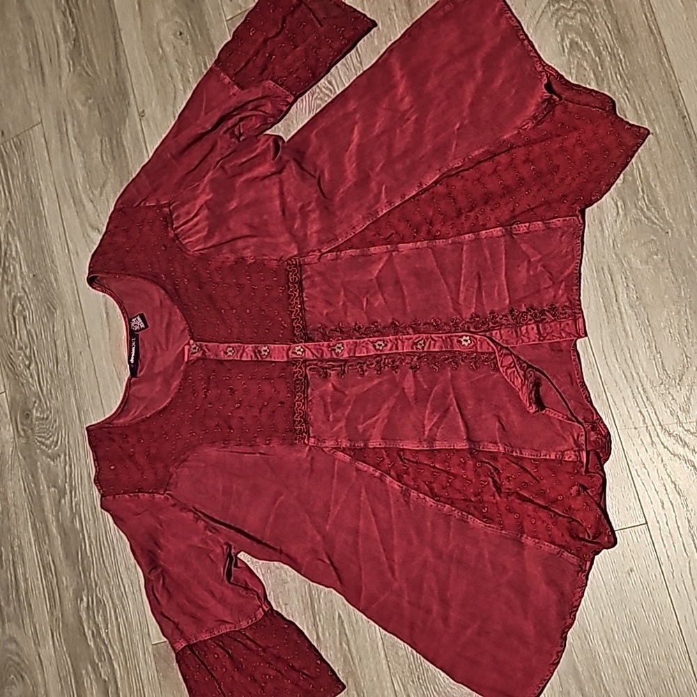 DENIM 24/7 Beautiful boho button up top Size 3X